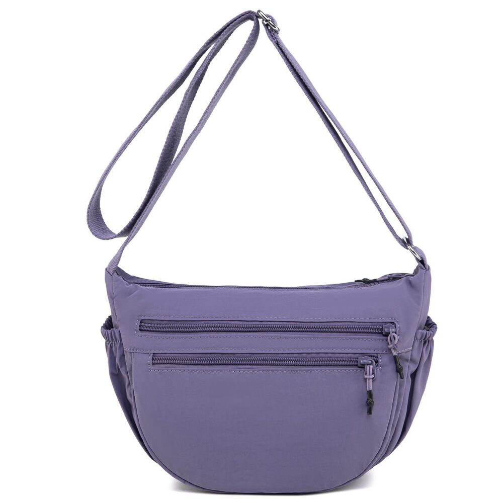 2433 Trendy Small Crescent Bag Nylon Crossbody Bags Lightweight Hobo Luna